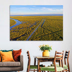 Delaware Bay Marshland Aerial Wall Art