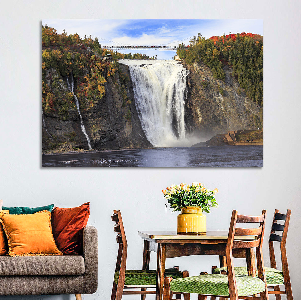 Montmorency Falls, Quebec Wall Art in a room, landscape