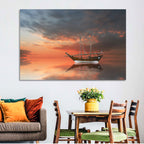 Dhow at Sunset Wall Art