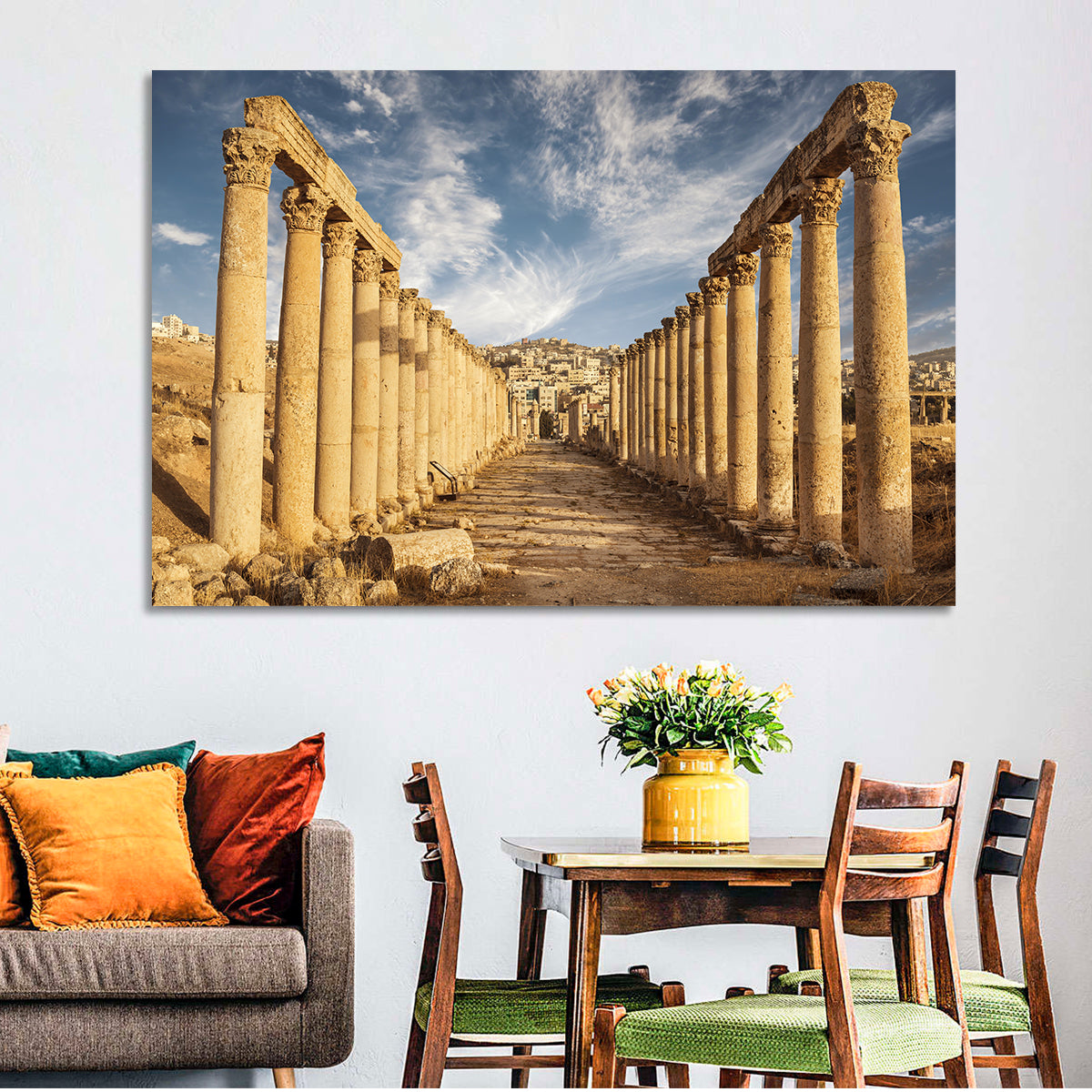 Cardo Maximus, Jerash Wall Art in a room, landscape