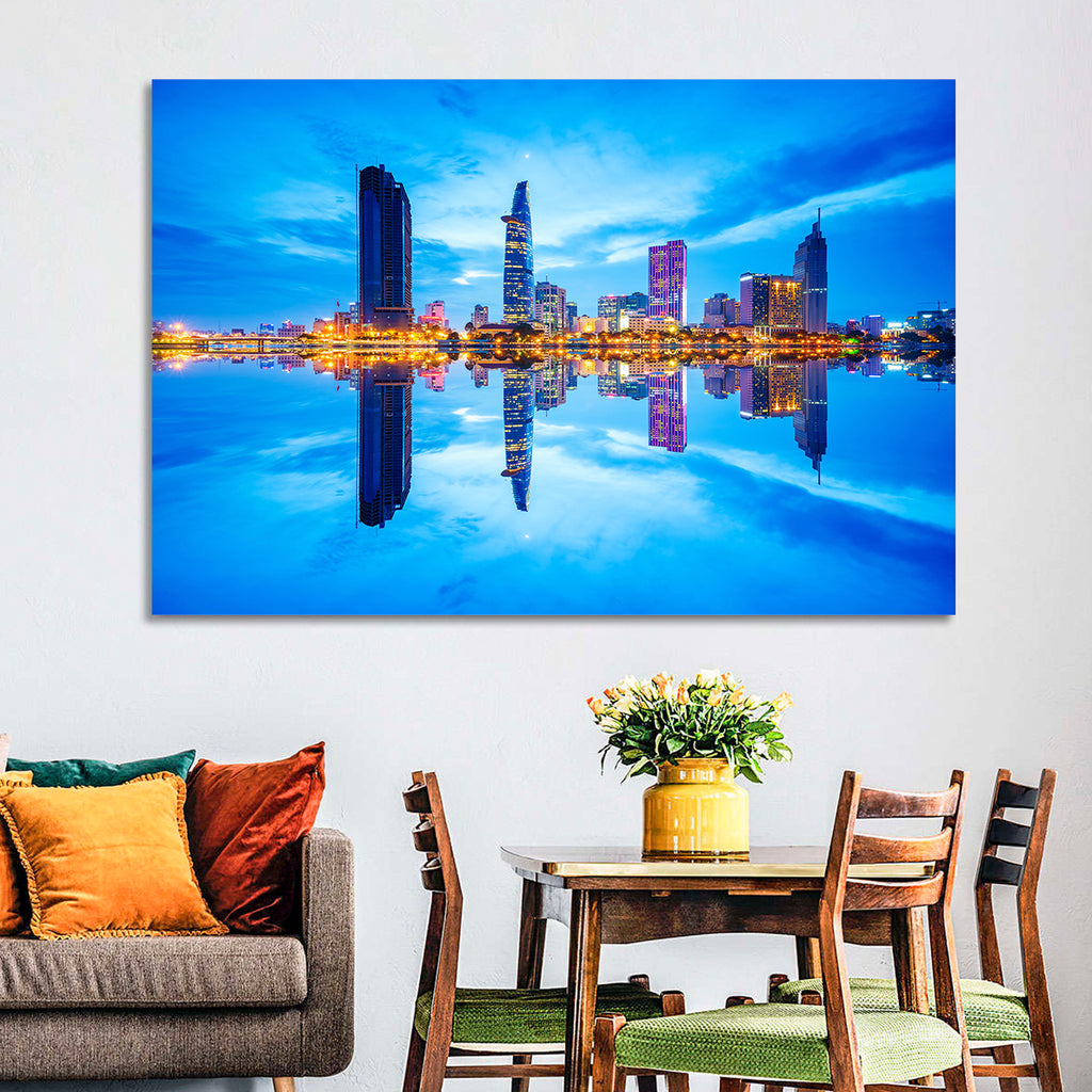 Ho Chi Minh City Skyline at Twilight Wall Art