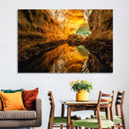Cave Lake Reflection Wall Art