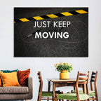 Just Keep Moving Jump Rope Quote Wall Art
