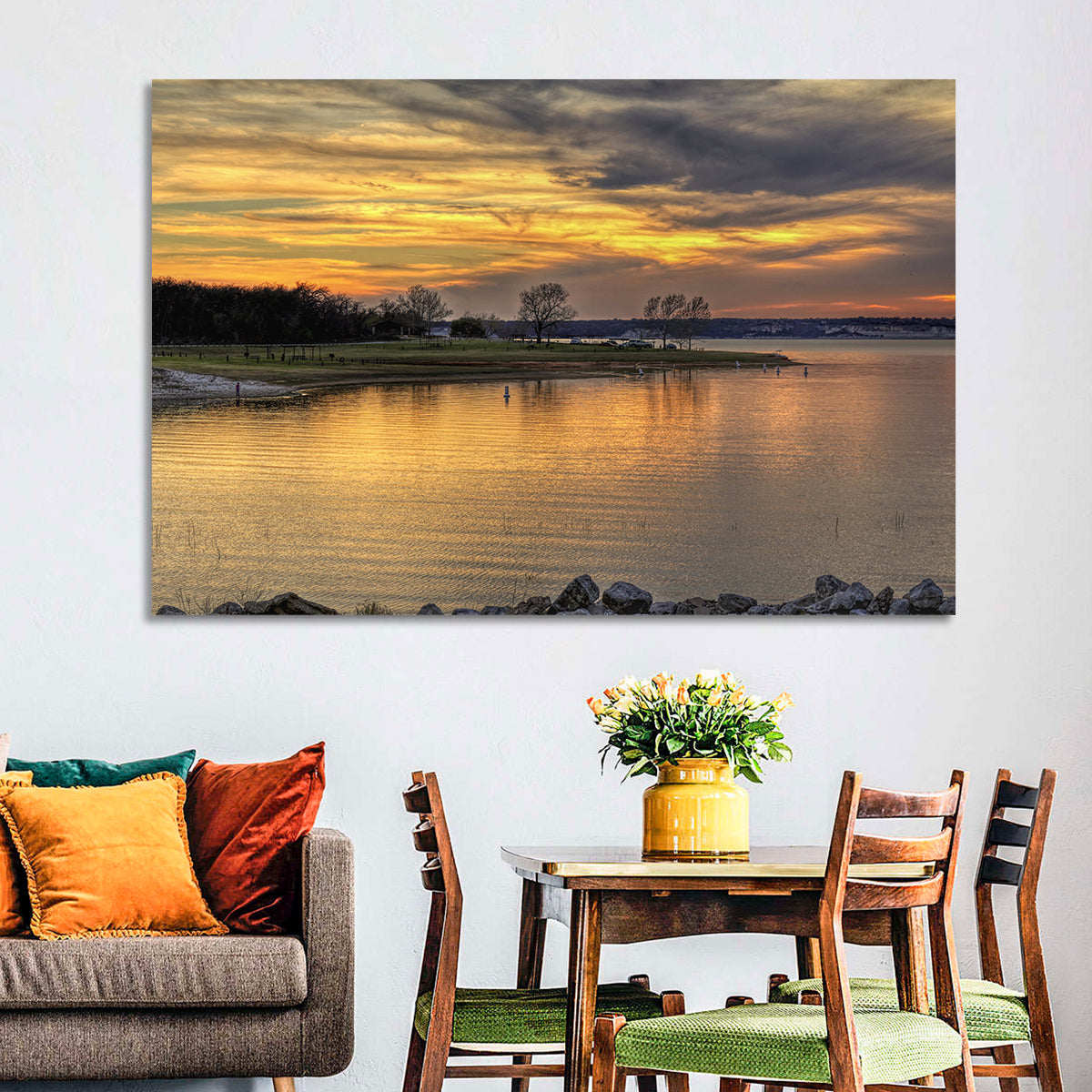 Lake Whitney Sunset Wall Art