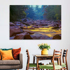 Swift River at Golden Hour, New Hampshire Wall Art