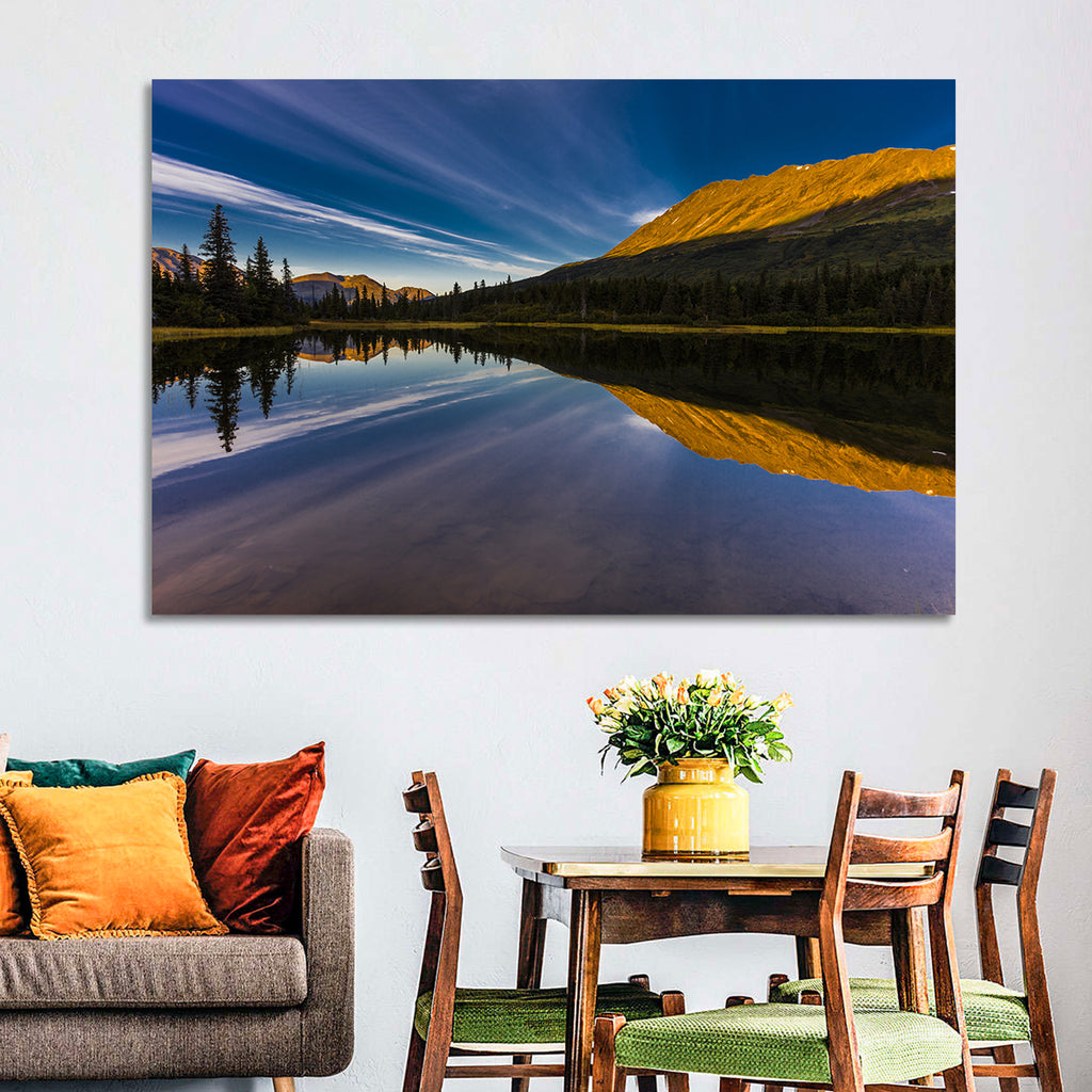 Rainbow Lake at Golden Hour Wall Art