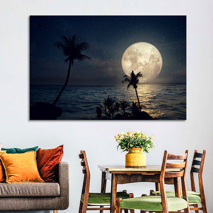 Supermoon Beach Wall Art