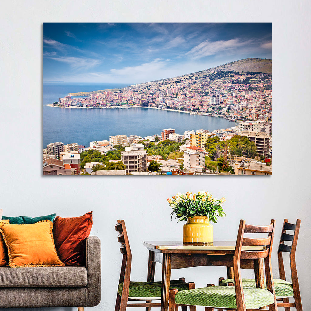 Saranda Bay Cityscape Wall Art