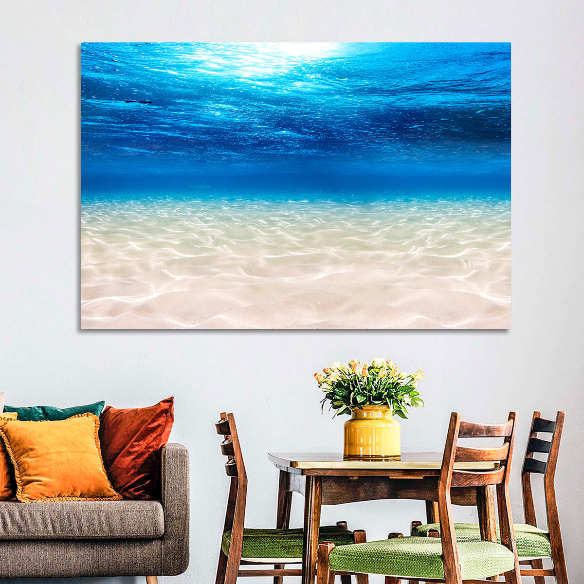 Sunlit Sandy Seabed Wall Art