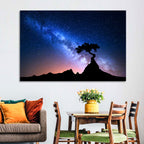 Milky Way Over Mountain Ridge Wall Art