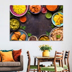 Indian Feast Flat-lay Wall Art