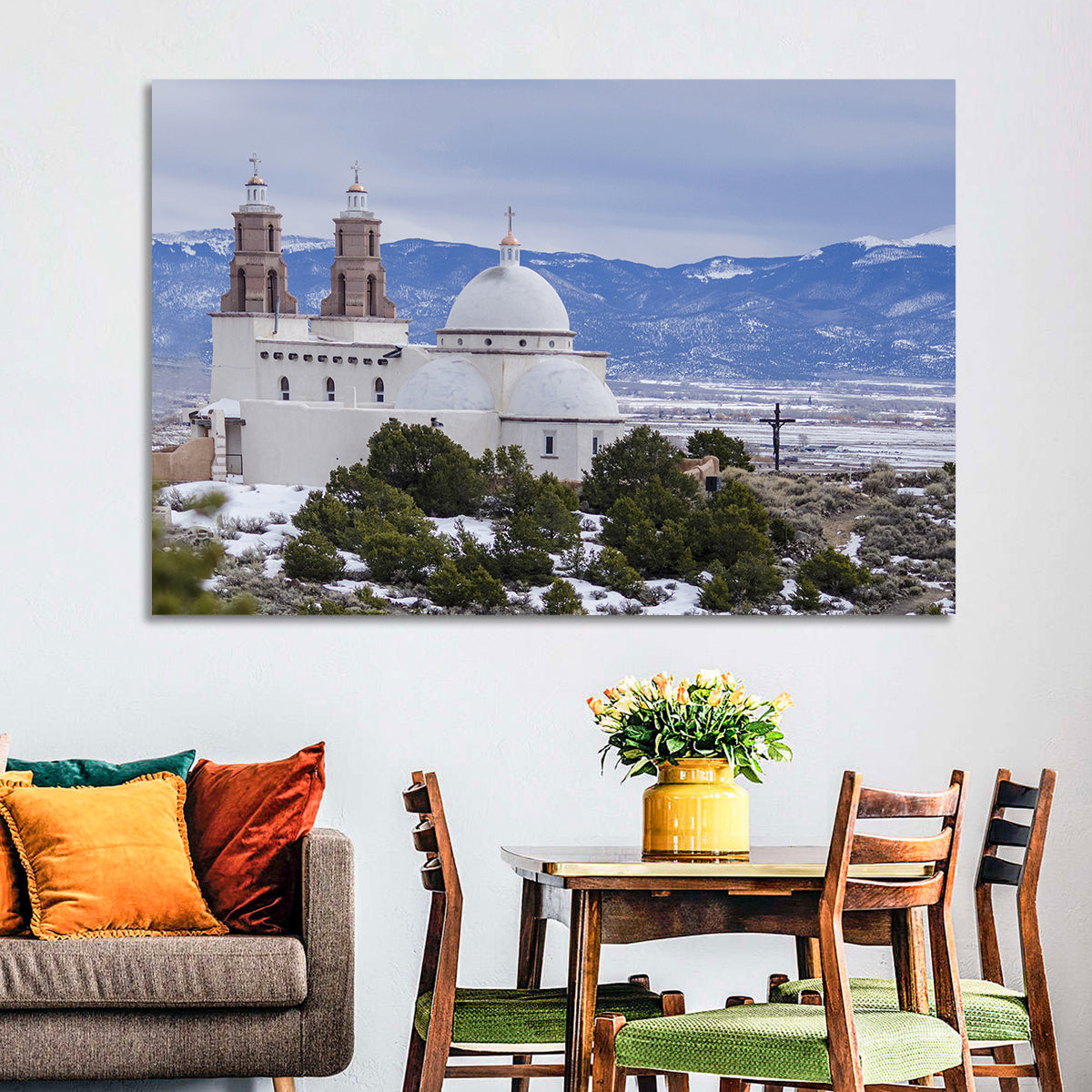 Sanctuario De Chimayo, El Rancho Wall Art in a room, landscape