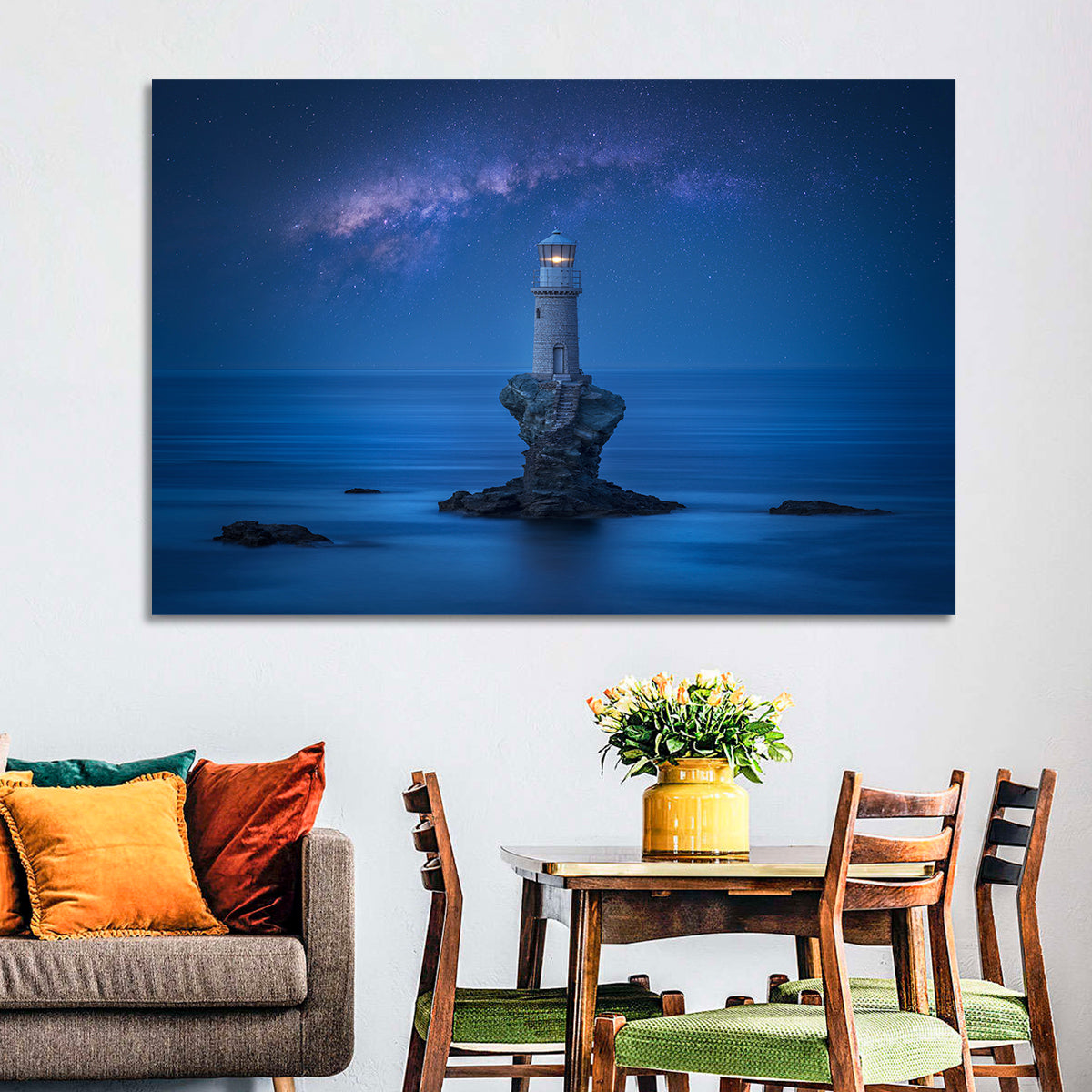 Tourlitis Lighthouse Nightscape Wall Art