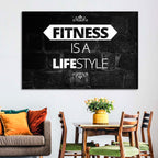 Fitness Is a Lifestyle Brick Quote Wall Art