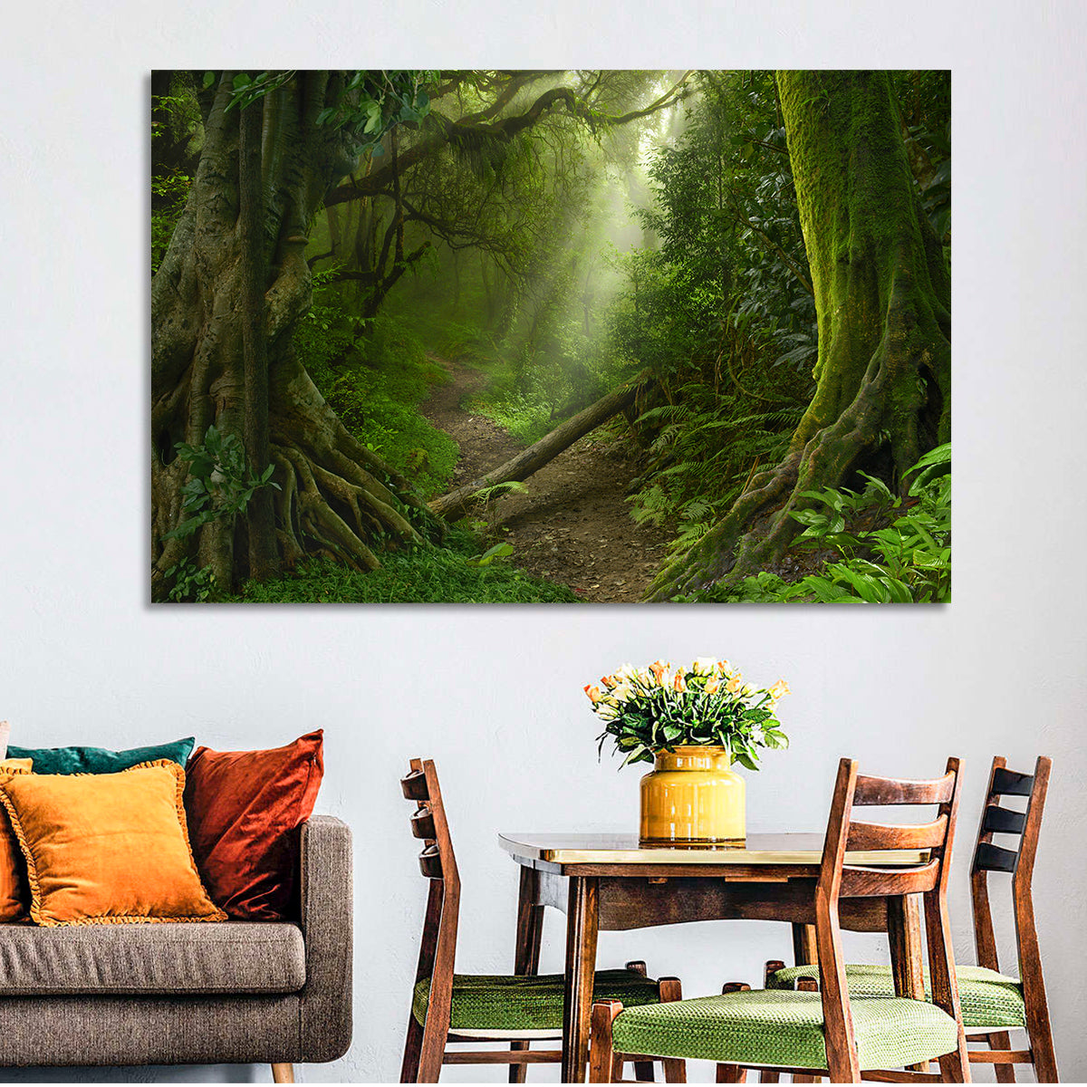 Moss-covered Rainforest Path Wall Art
