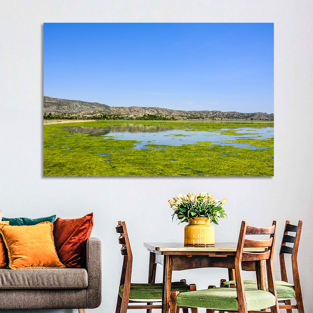 Uchali Lake Algae Reflection Wall Art