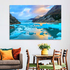 Grey Glacier at Sunset Wall Art