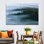 Morning Mist Over Pine Valley Wall Art