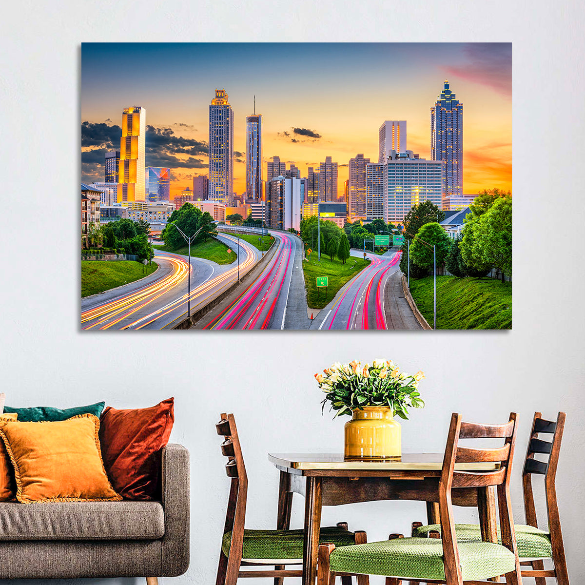 Atlanta Skyline at Dusk Wall Art