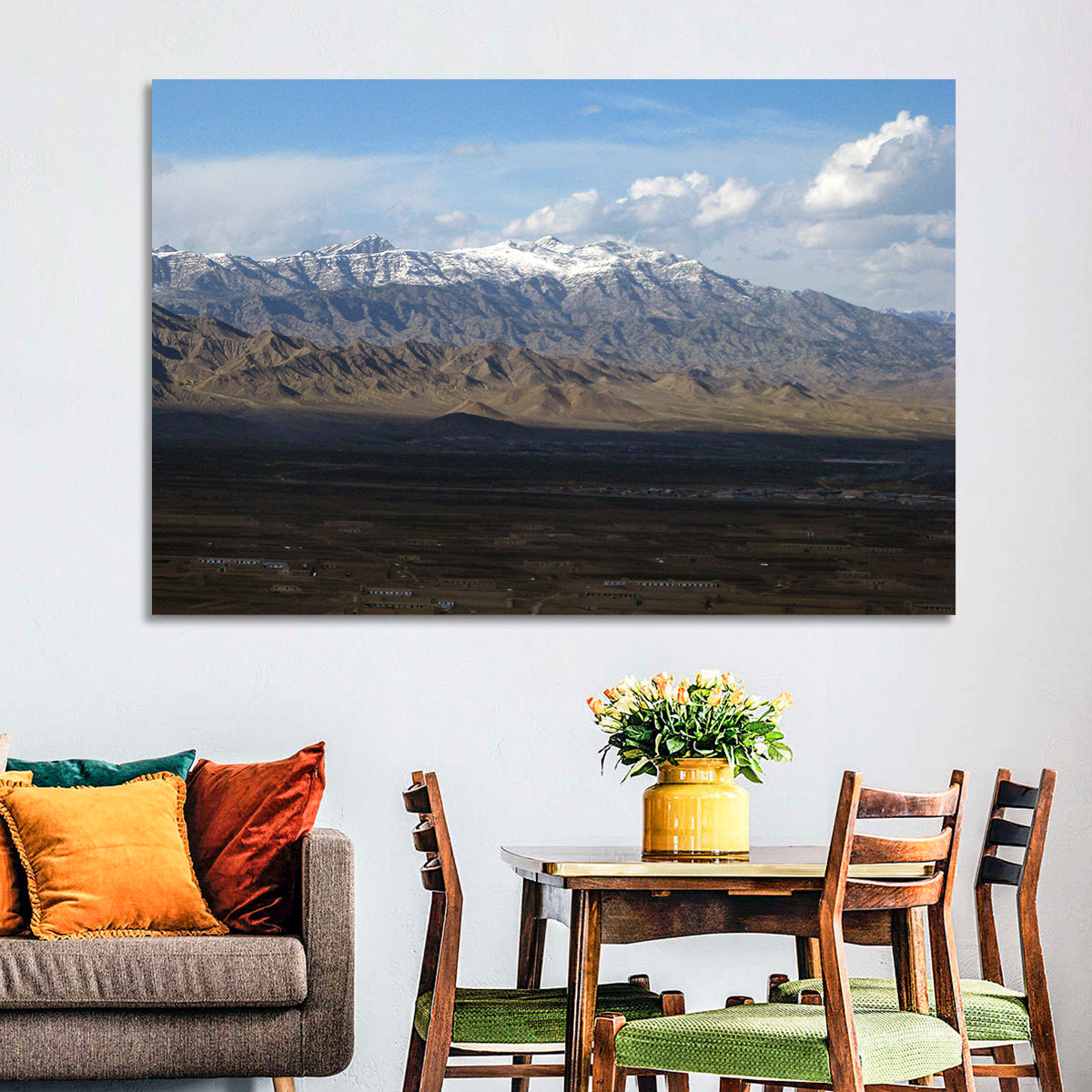 Snow-capped Afghan Mountains Wall Art
