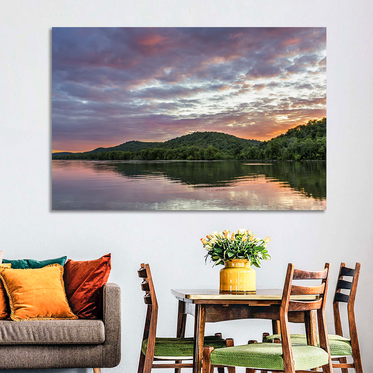 Ohio River Paden City at Dusk Wall Art