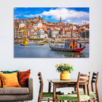 Porto Old Town Douro Riverfront Wall Art