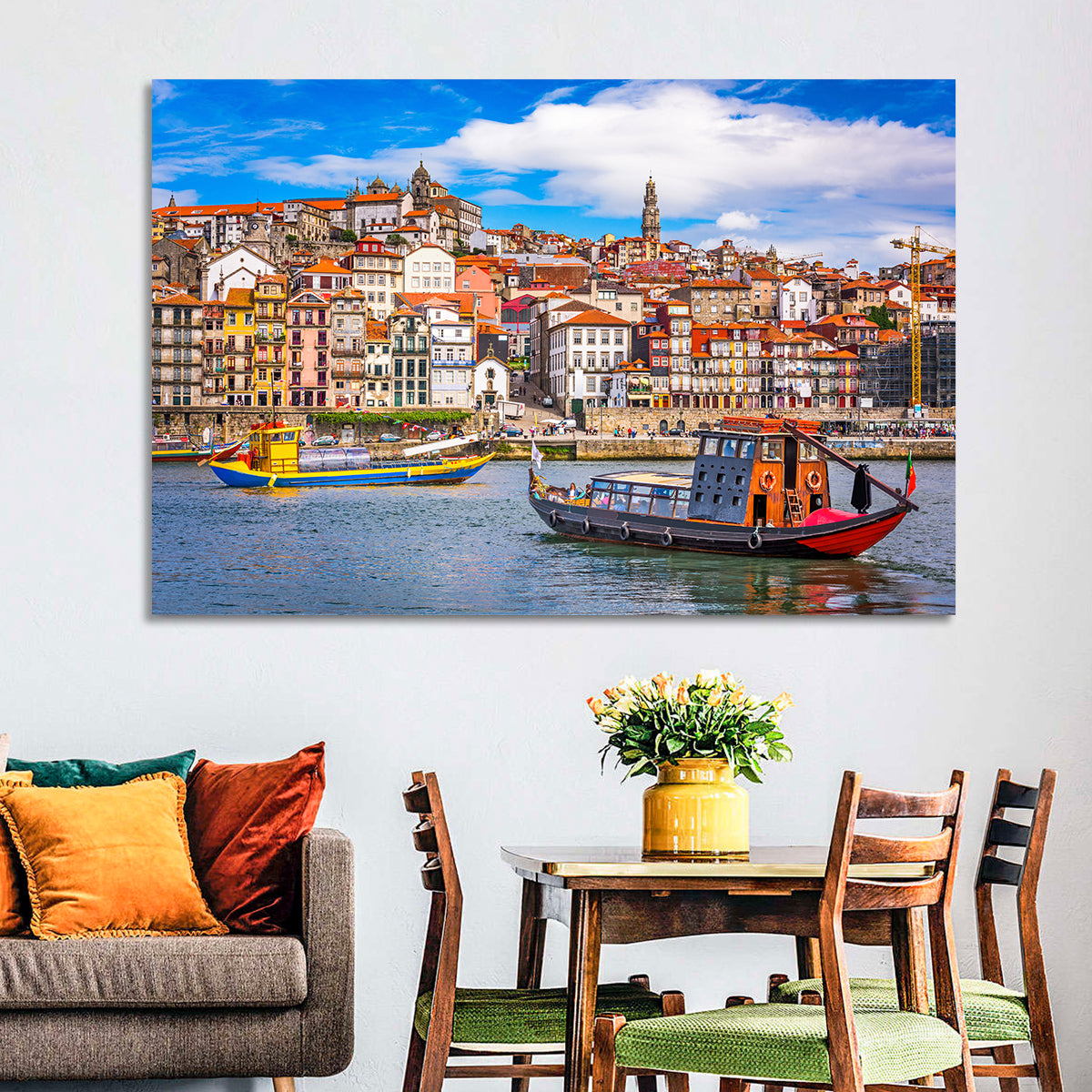 Porto Old Town Douro Riverfront Wall Art