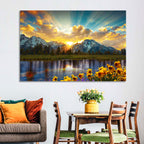 Grand Teton Sunrise Reflection Wall Art