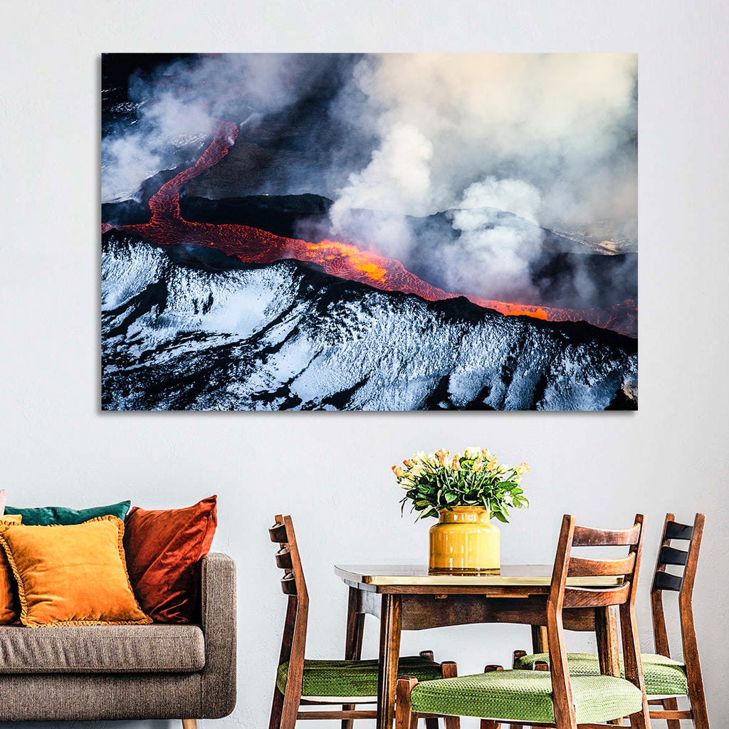 Snow-crusted Lava Flow Wall Art