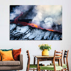 Snow-crusted Lava Flow Wall Art