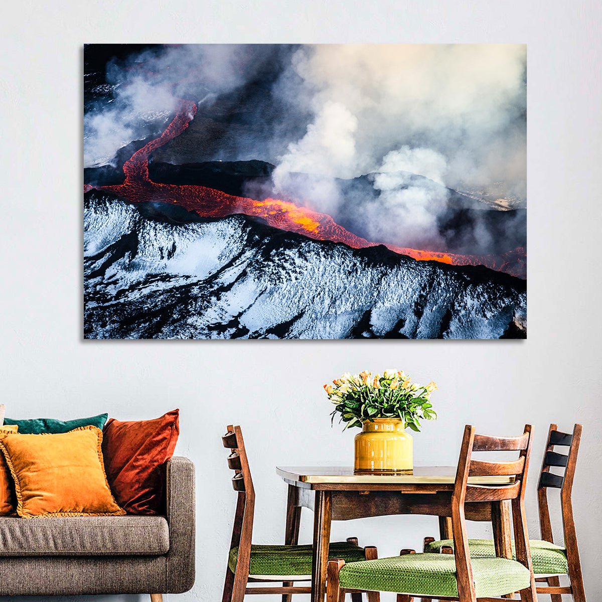 Snow-crusted Lava Flow Wall Art