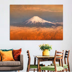 Snow-capped Mount Fuji at Sunset Wall Art