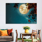 Autumn Moon with Milky Way Wall Art