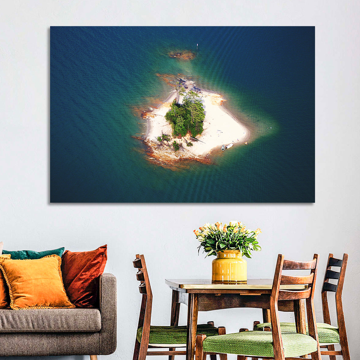 Lake Lanier Island Aerial View Wall Art