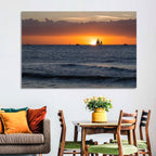 Florida Sailboat Sunset Wall Art