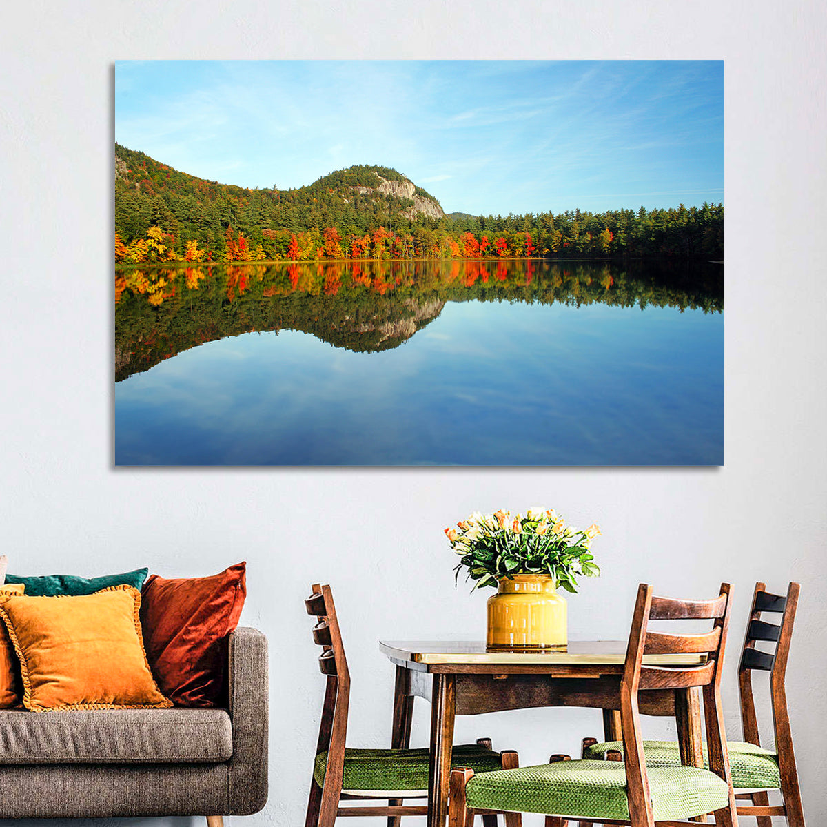 Echo Lake Autumn Reflection Wall Art