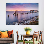 Bayou Lafourche Dock Sunrise Wall Art