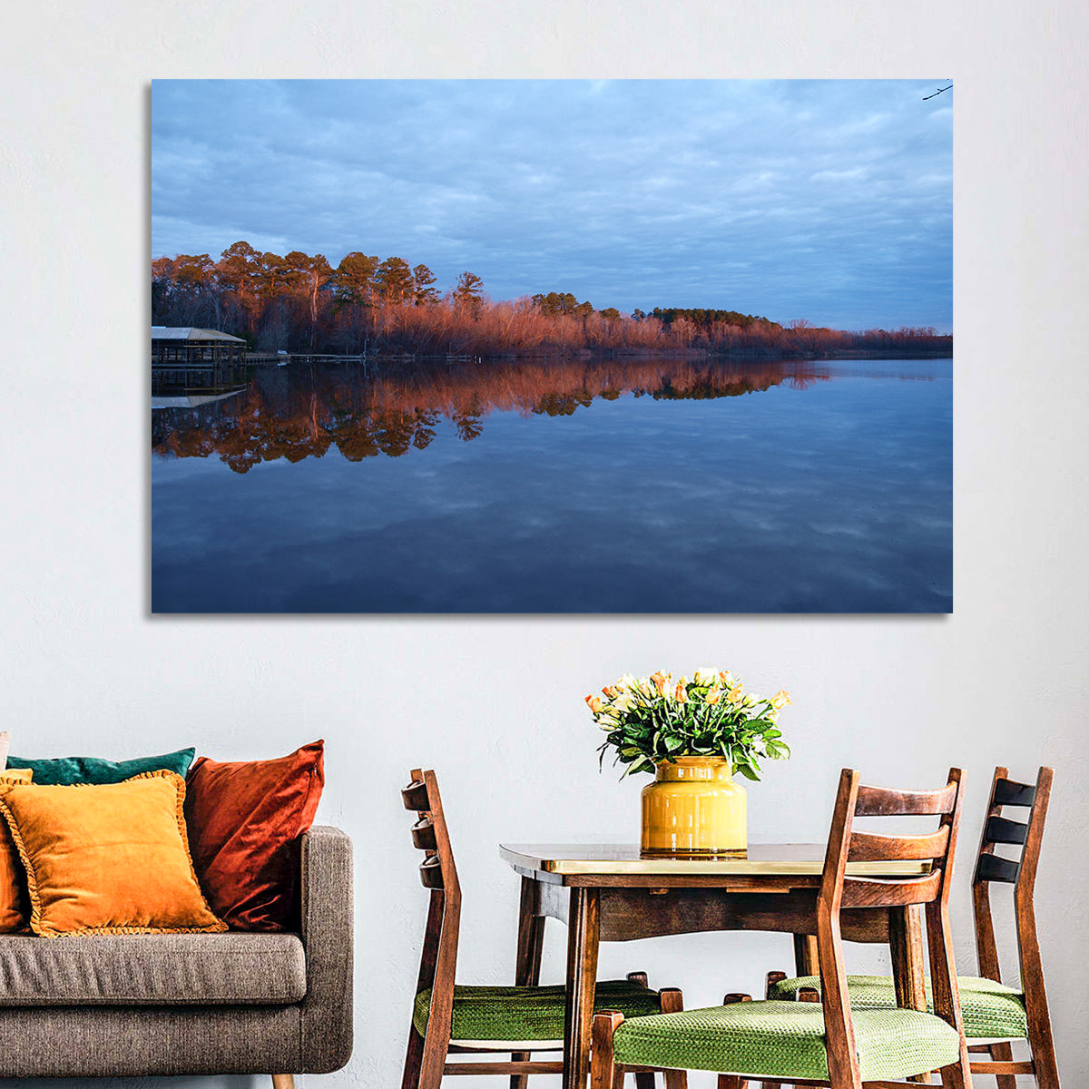 Lake Livingston Pier at Golden Hour Wall Art