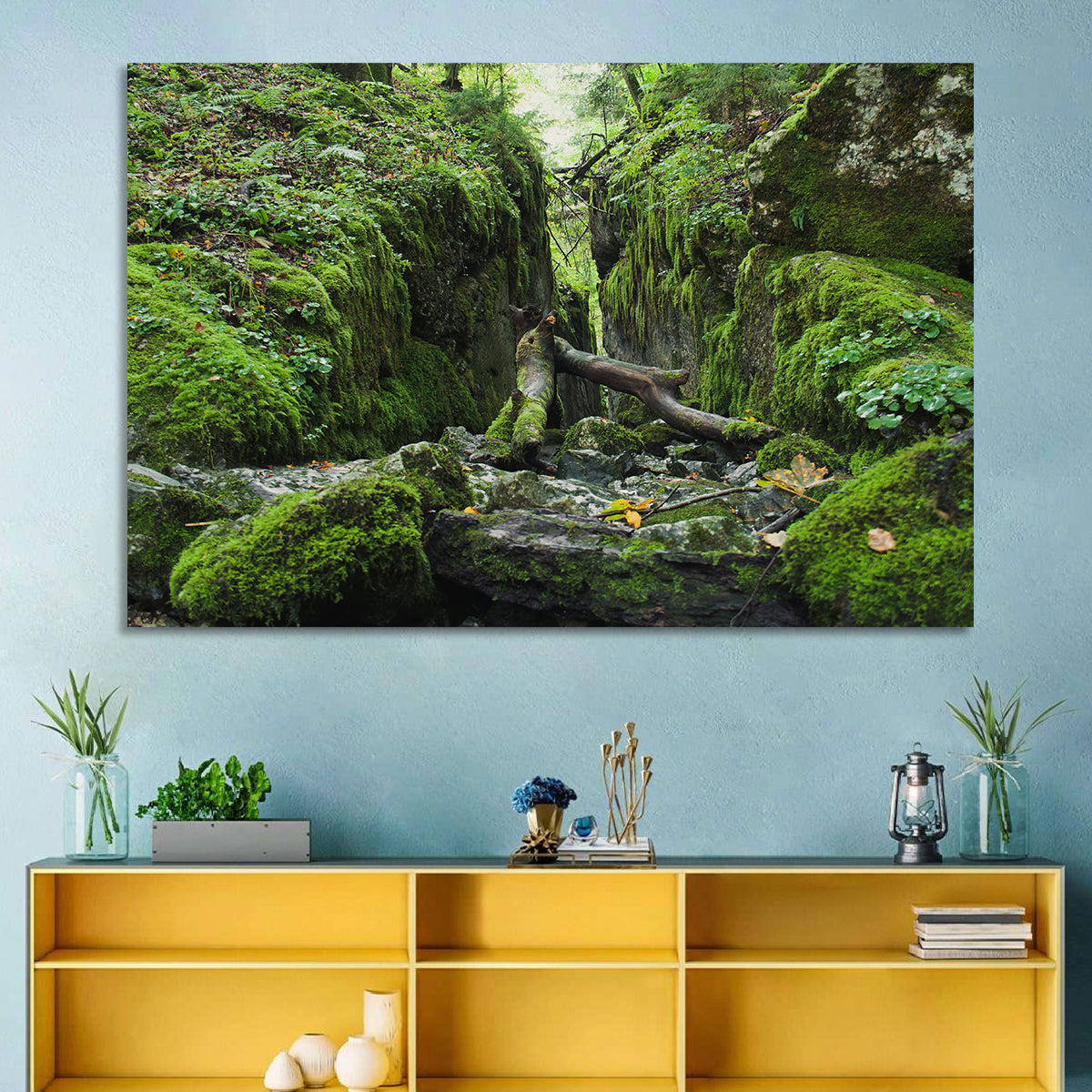 Kammersee Mossy Cleft Wall Art in a room, landscape