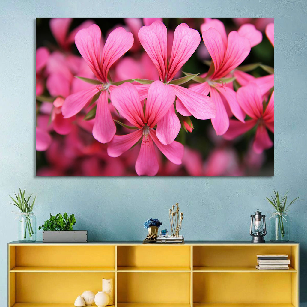Pink Geranium Close Up Wall Art