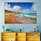 Palm Lined Tropical Coast Wall Art