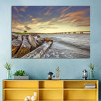 Nassau County Causeway at Sunset Wall Art