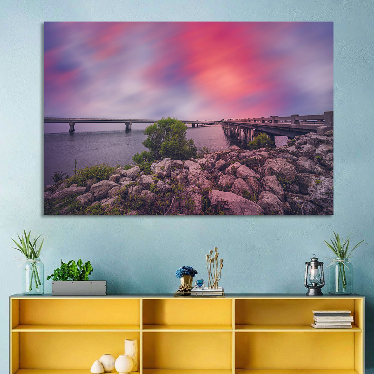 Amelia Island Sunset Bridge Wall Art