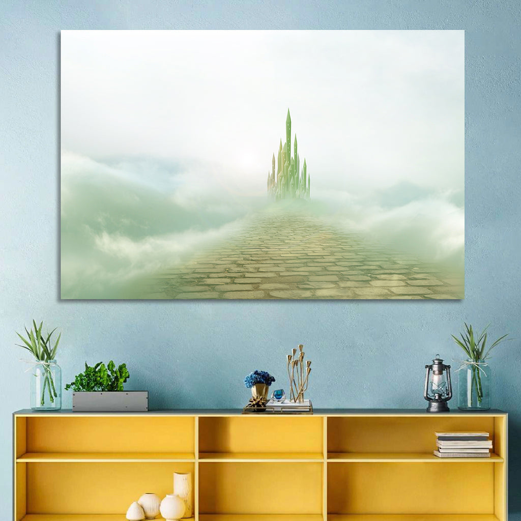 Cobblestone Path to Emerald Castle Wall Art