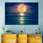Supermoon Over Calm Sea Wall Art