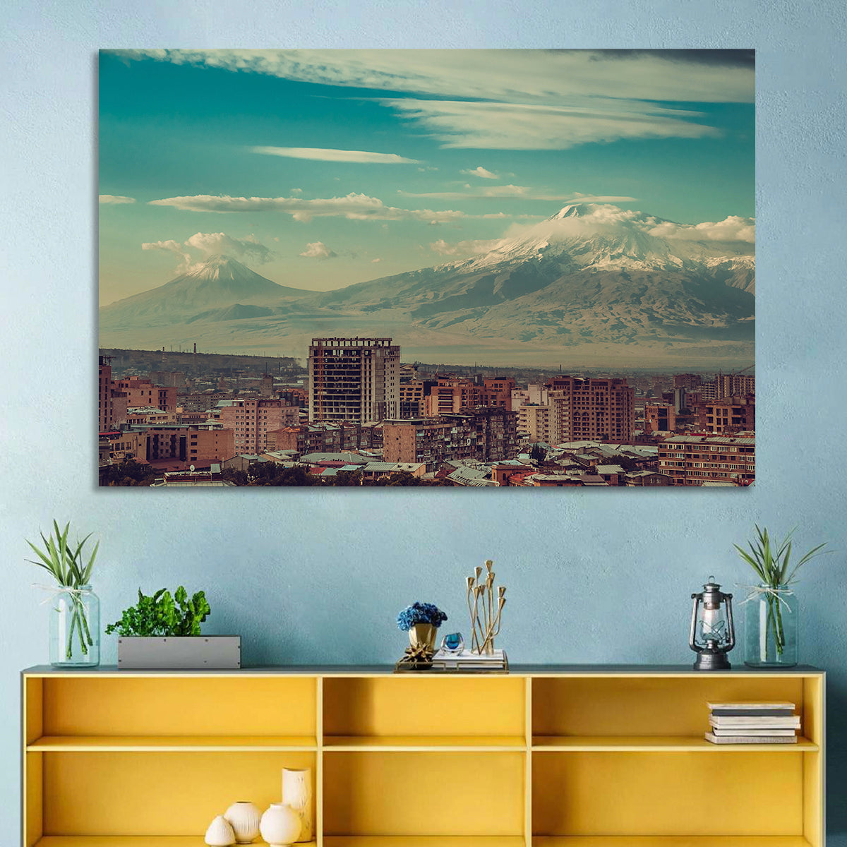 Yerevan Skyline with Mount Ararat Wall Art