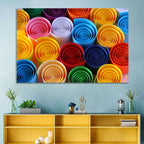 Quilled Color Spirals Wall Art