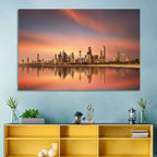 Kuwait City Skyline at Sunset Wall Art