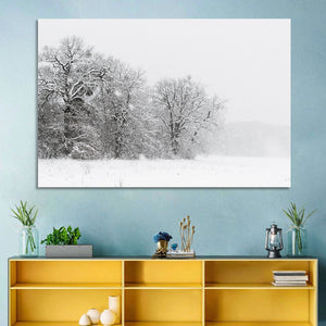 Foggy Winter Trees Wall Art