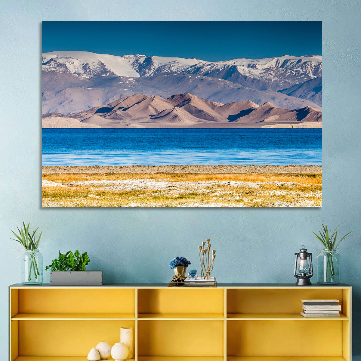 Karakul Lake Pamir Range Wall Art in a room, landscape